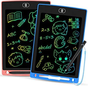 Photo 1 of 2 Pack LCD Writing Tablet, 8.5 Inch Toddler Colorful Doodle Board, Erasable Reusable Electronic Drawing Tablet Scribbler Pads, Educational Kids Toys Gift for Age 2 3 4 5 6 7 8 Years Old Boys Girls
