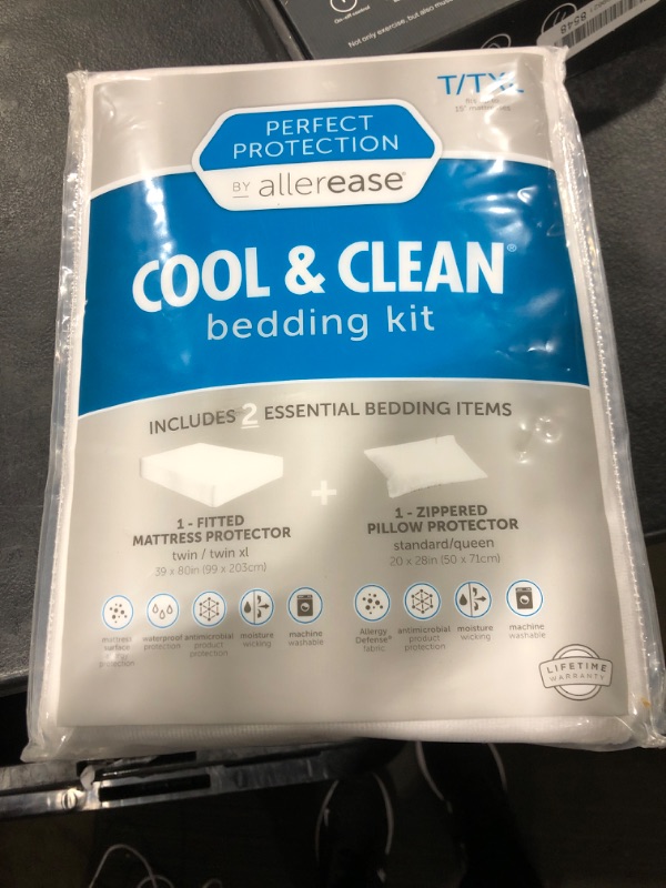 Photo 2 of 2pc Perfect Protection Cool & Clean Bedding Kit - Allerease
