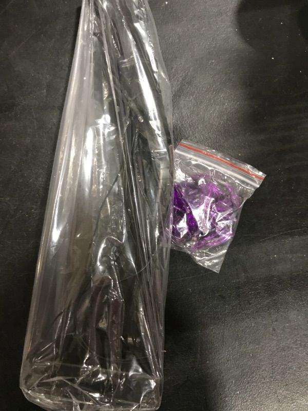 Photo 2 of TURNMEON 18 Inch Tabletop Halloween Tree with 24 LED Purple Lights Timer Battery Operated 6 Spooky Bats Glittered Scary Dead Ghost Black Tree Halloween Decorations Home Party Indoor Desktop Holiday