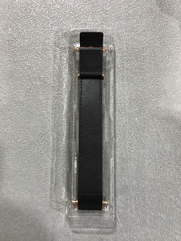 Photo 2 of  Leather Bands Compatible with Apple Watch Band- Black-Rose Gold