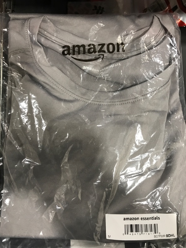 Photo 2 of [Size M] Amazon Essentials Men's Tech Stretch Muscle Shirt Medium Light Grey