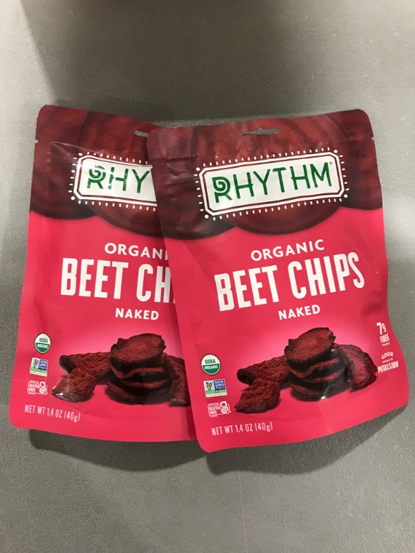 Photo 2 of 2 Pack- Rhythm Superfoods Naked Beet Chips, 1. 4 Ounce 