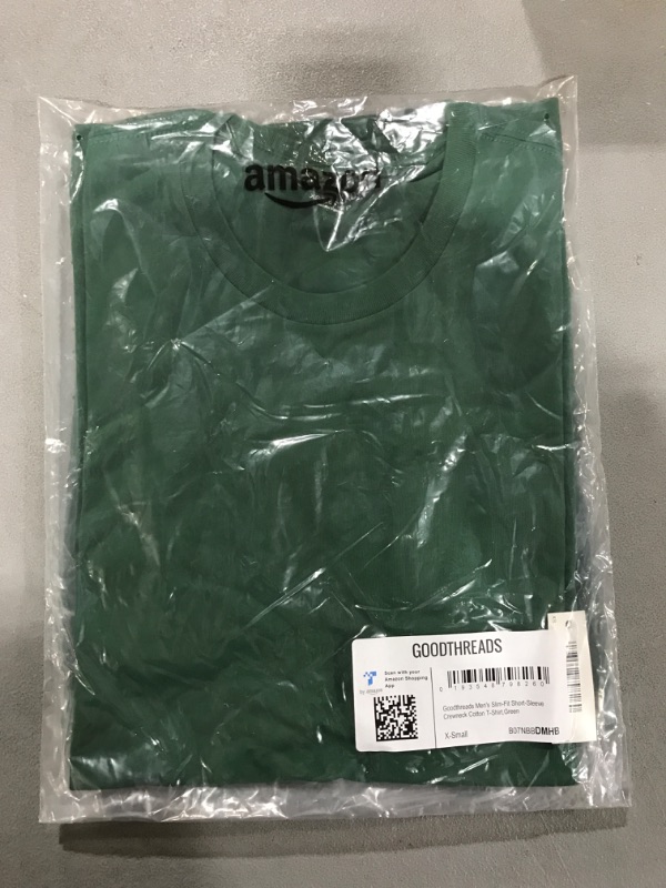 Photo 2 of [Size XS] Goodthreads Men's Slim-Fit Short-Sleeve Cotton Crewneck T-Shirt -Green No Pocket