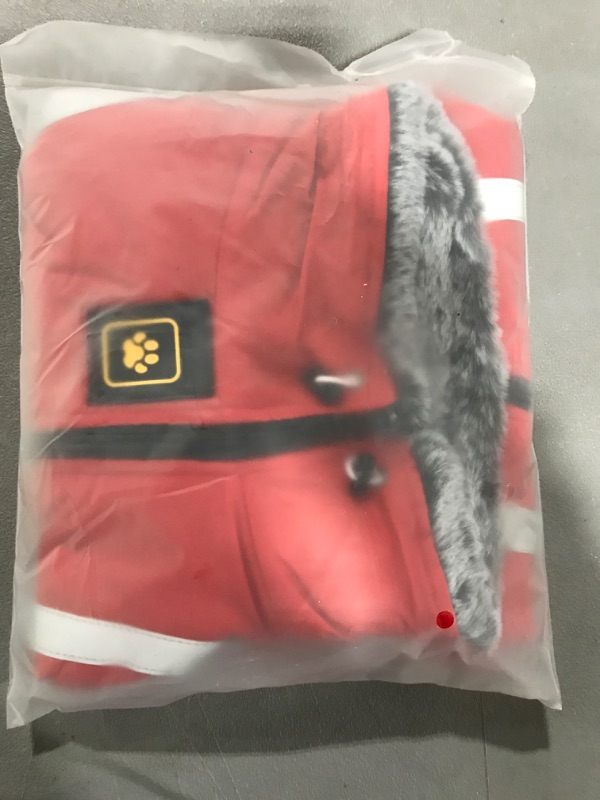 Photo 2 of [Size L] Winter Dog Coat Warm Waterproof Dog Jacket Vest Dog Cold Weather Coats, for Small Medium and Large Dogs Winter Coat Apparel(Red,L) 