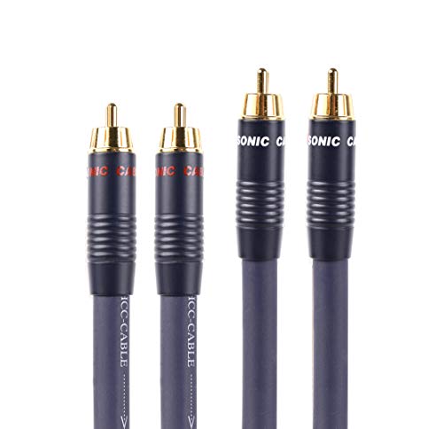 Photo 1 of Prolinx Puresonic Audiophile Series Pair of RCA Cables, Male to Male, Triple Shielding, 24kt (4 Micron) Gold Plating, 3 Ft. Pair RCC-1
