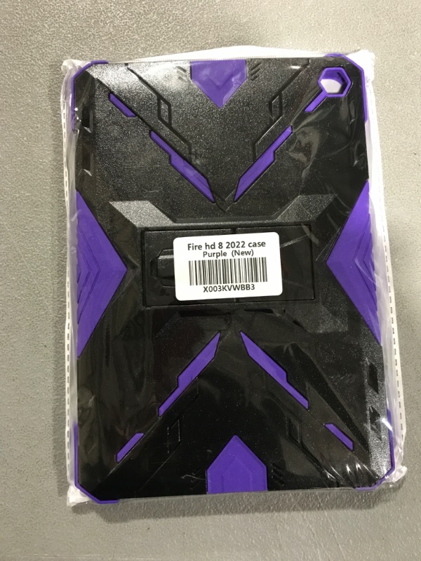 Photo 2 of Fire8 /8Plus Case 2022 Release 12th Generation,Kickstand Armor Defender Cover (Purple)