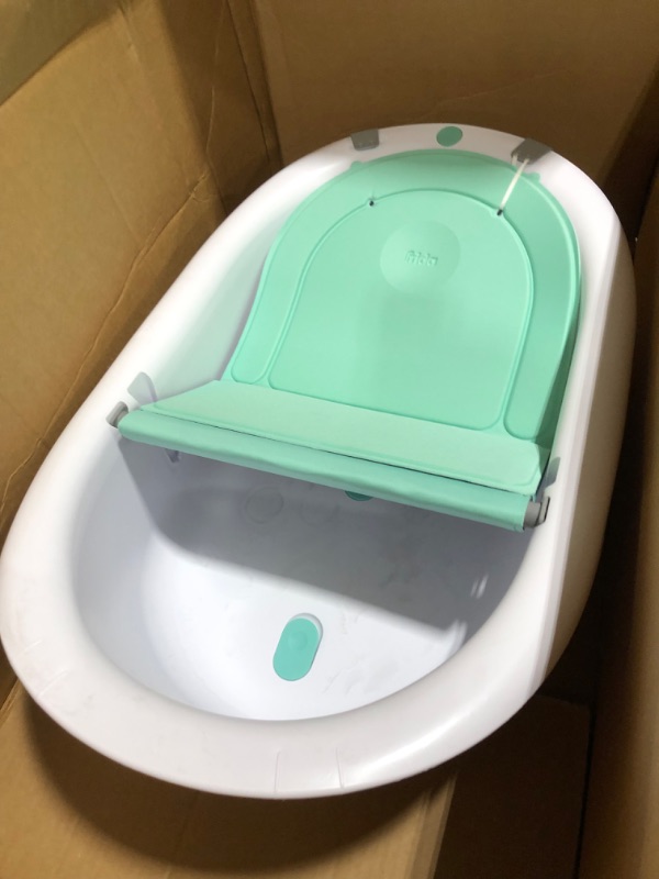 Photo 2 of 4-in-1 Grow-with-Me Bath Tub by Frida Baby Transforms Infant Bathtub to Toddler Bath Seat with Backrest for Assisted Sitting in Tub
