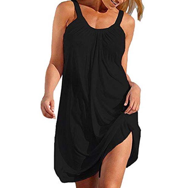 Photo 1 of Beach Coverups for Women Swimwear Bathing Suits Cover Up Dresses Tunic Black--size 2xl
