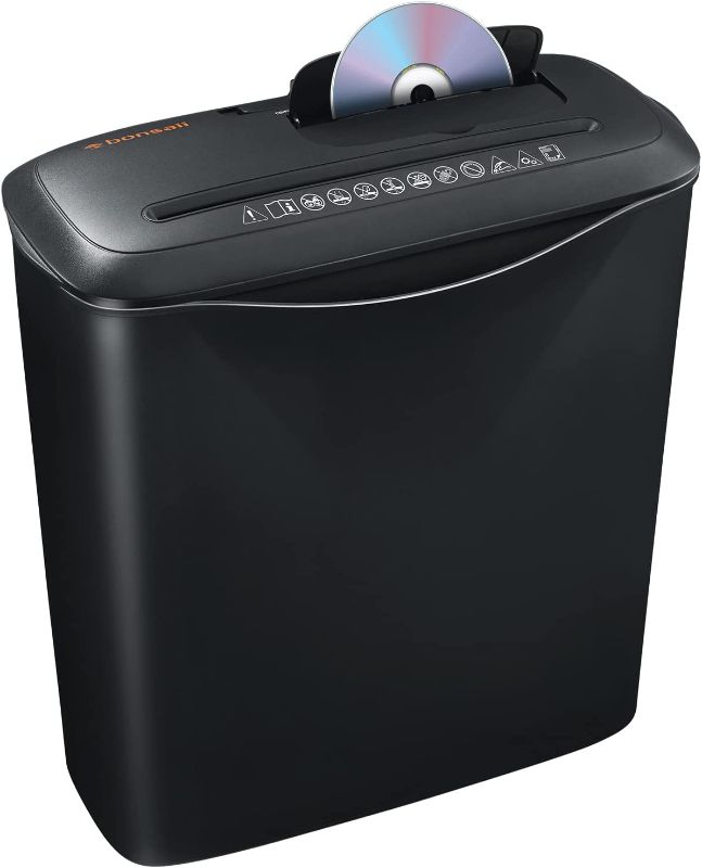 Photo 1 of Bonsaii Shredder for Home, 8-Sheet StripCut CD and Credit Card Paper Shredder for Home Office Use, Shredder Machine with Overheat and Overload Protection, 3.4 Gallons Wastebasket,Black (S120-C)
