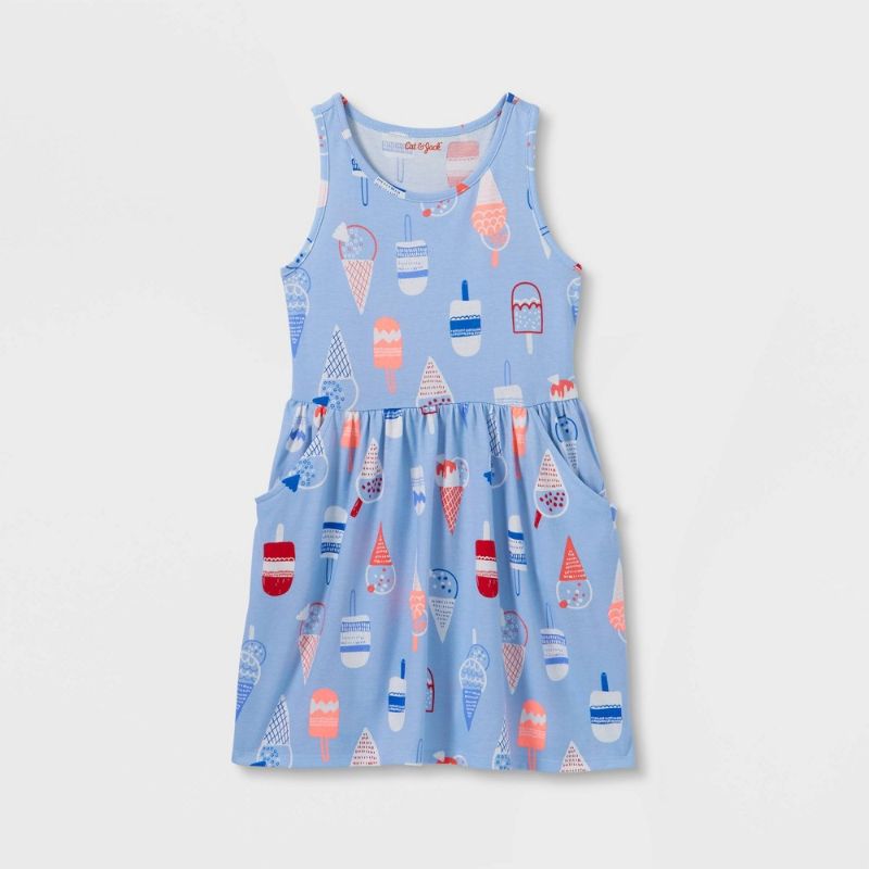 Photo 1 of Girls' Printed Sleeveless Knit Dress - Cat & Jack™ 2PK
SIZE S AND M