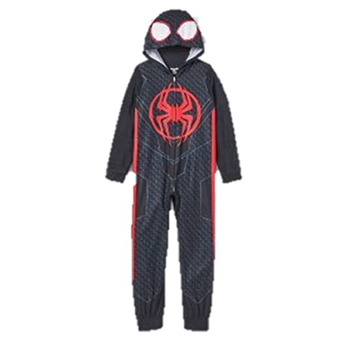 Photo 1 of Boys Miles Morales Peter Parker Union Suit Blanket Sleeper Pajamas (Large) Green
