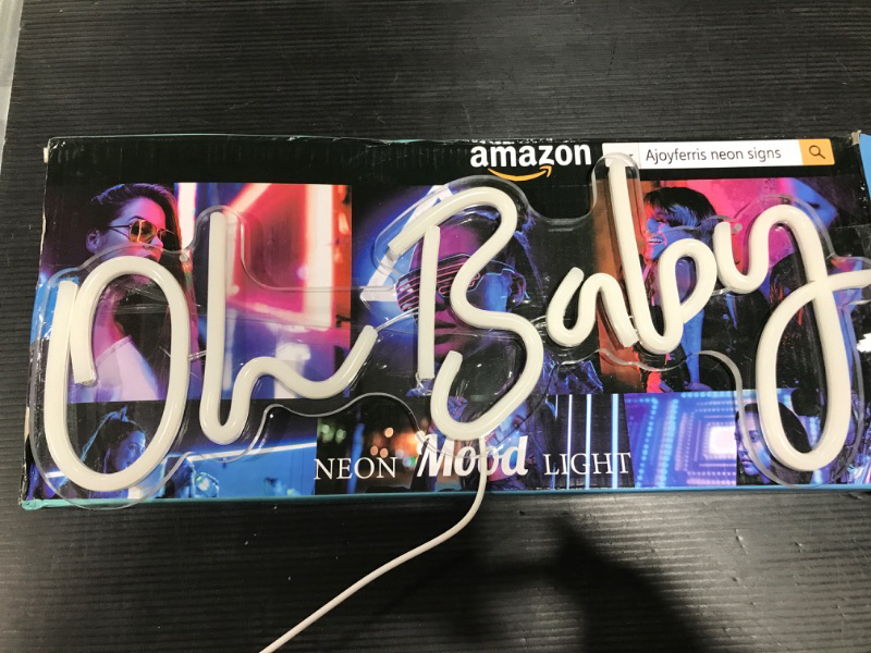 Photo 1 of "Oh Baby" Neon LED light