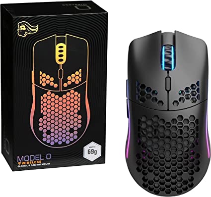 Photo 1 of Glorious Model O BAMF Sensor with 19,000DPI G-Skates PTFE Feet Wireless/Wired RGB Gaming Mouse - 69g Matte Black