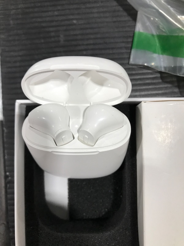 Photo 2 of T19 White True Wireless Bluetooth Stereo Earbuds With Charging Case