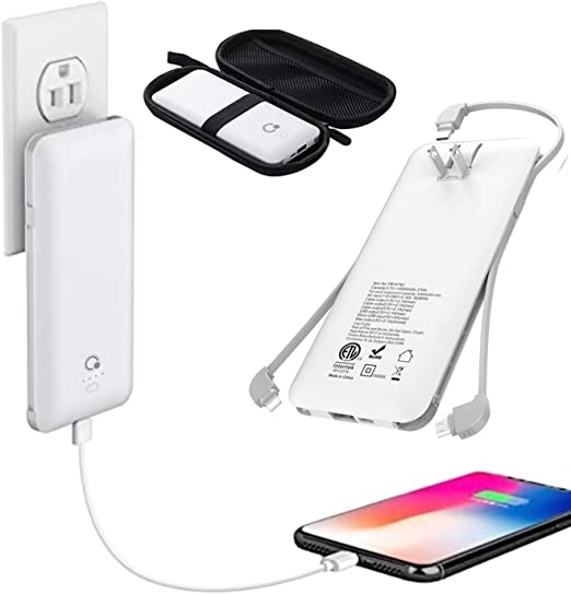 Photo 1 of 10000mAh Q Portable Charger, Ultra Slim USB C Power Bank