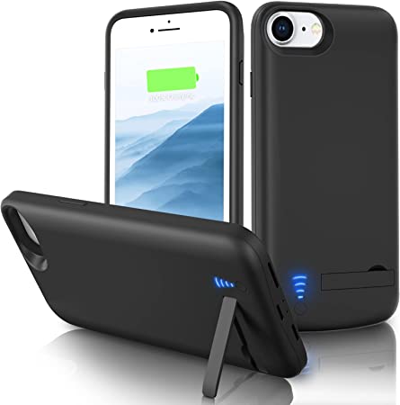 Photo 1 of Battery Case for iPhone SE 2020/7/8/6s/6, 6000mAh Portable Charging Case with Kickstand