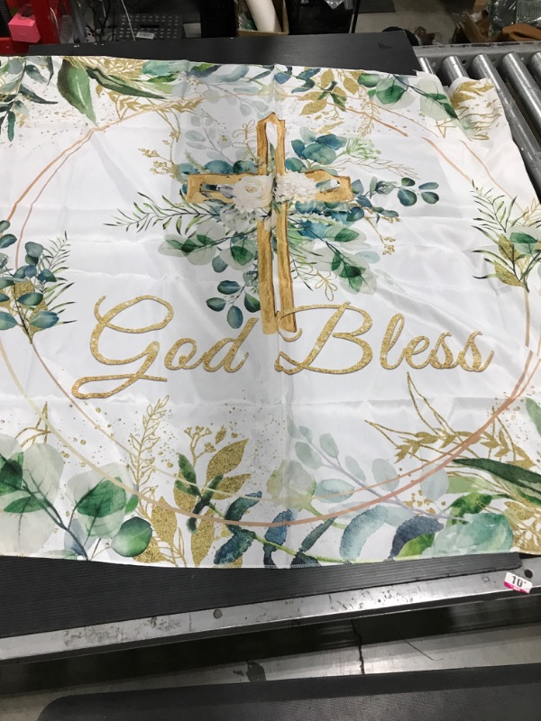 Photo 1 of "God Bless" tapestry -size 44.5x53
