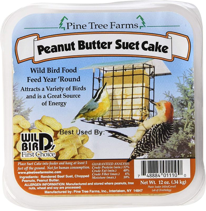 Photo 1 of 6 Pack Pine Tree Farms Peanut Butter Suet Cake Wild Bird Food 12 Ounce Best By: 04/11/2025