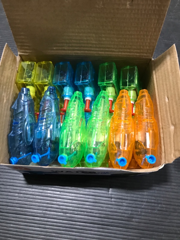 Photo 2 of 12 Packs Water Gun for Kids Squirt Toys Outdoor Beach Swimming Pool Game Summer Party Favor 