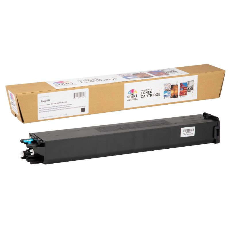 Photo 1 of shiki Compatible Toner Cartridge for Sharp MX-2630N/2651/3050/3051/3070/3071/3550/3551/3570/3571/4050/4051/4070/4071/5050/5051/5070/5071/6050/6070 Black (MX-60NTBA/MX-61NTBA) 40,000 Pages (Black)