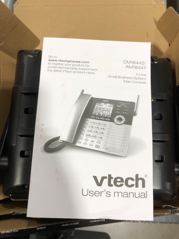 Photo 3 of VTech AM18447 Main Console 4-Line Expandable Small Business Office Phone System with Answering Machine