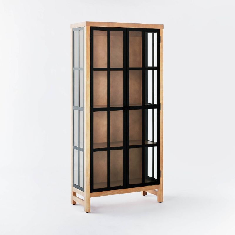 Photo 1 of Bountiful Wood and Glass Tall Cabinet - Threshold™ Designed with Studio McGee
