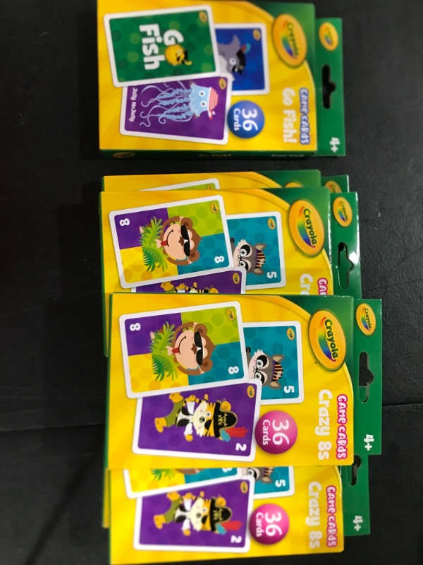 Photo 1 of 5 CRAZY 8 CARD GAME PACKS & 1 GO FISH