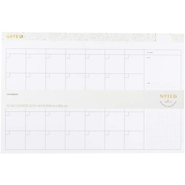 Photo 1 of 5 CALENDARS  Undated Post-it Desk Calendar Pad White