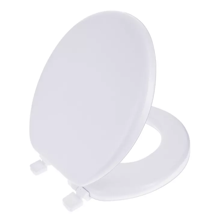 Photo 1 of Anti Micro Round Soft Toilet Seat White - Clorox