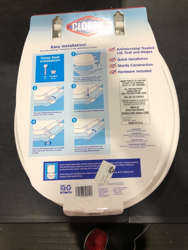 Photo 2 of Anti Micro Round Soft Toilet Seat White - Clorox