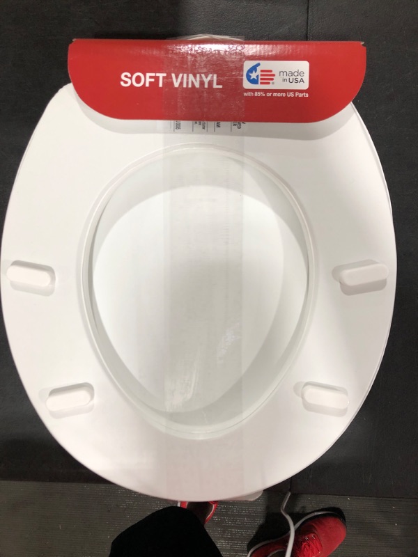 Photo 3 of Anti Micro Round Soft Toilet Seat White - Clorox