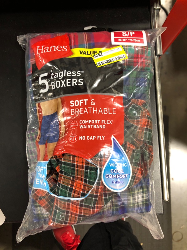 Photo 1 of Hanes Men's 5pk Boxer Shorts Tartan - Colors May Vary SIZE S