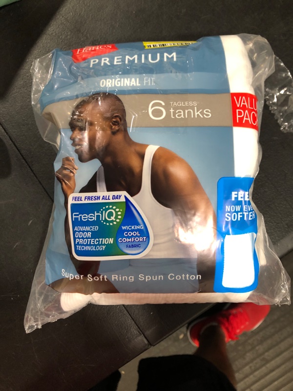 Photo 1 of 6 PACK HANES TANK TOPS  SIZE S  **ONLY 5 IN PACKAGE**