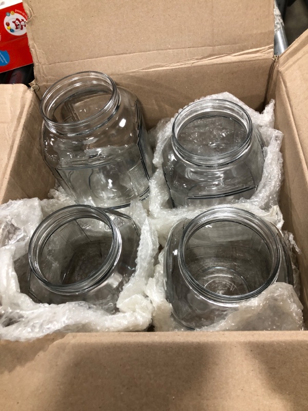 Photo 1 of Anchor Hocking Glass 4 Qt. Cracker Jar Set NO LIDS 