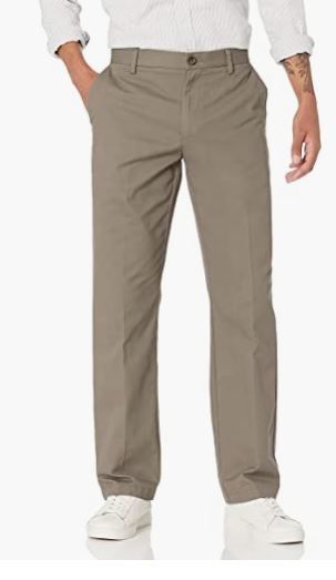 Photo 1 of Amazon Essentials Men's Classic-Fit Wrinkle-Resistant Flat-Front Chino Pant 38WX32L
