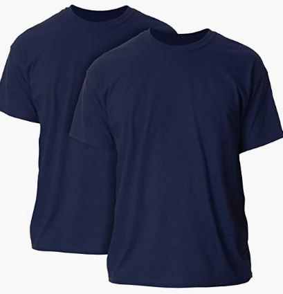 Photo 1 of (2 PACK) Gildan Men's Heavy Cotton T-Shirt, Style G5000, LG
