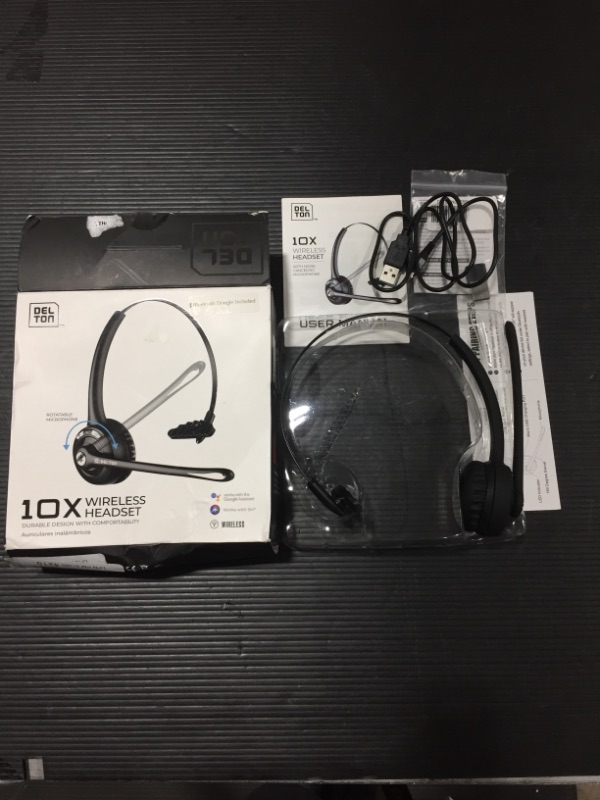 Photo 2 of Delton 10X Trucker Bluetooth Headset, Wireless Headphones w/Microphone, Over The Head Single Earpiece