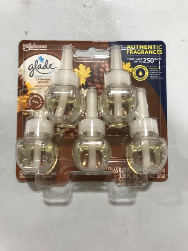 Photo 2 of 3.35 fl. oz. Cashmere Woods Scented Oil Plug-In Air Freshener Refill (5-Count)
