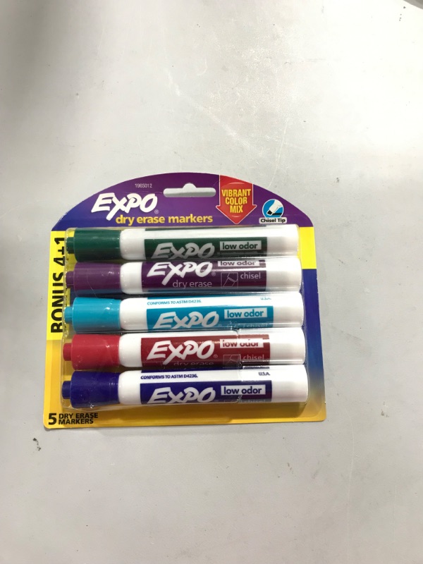 Photo 2 of Expo Intense Colors Low Odor Chisel Tip Dry Erase Markers 2 PACK
