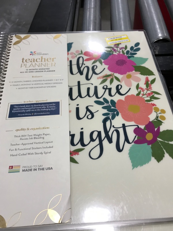 Photo 1 of Undated 12 Month Teacher Lesson Planner Coiled 8.5"x11" Bright Future - Erin Condren
