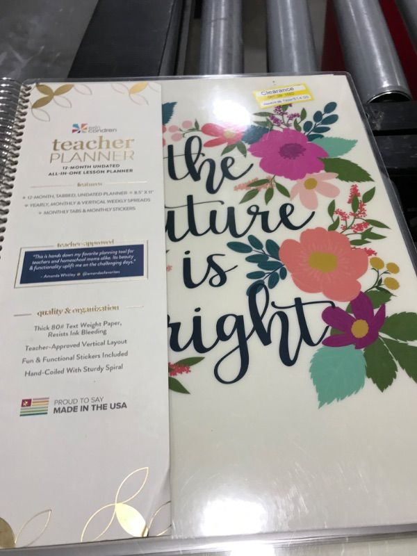 Photo 2 of Undated 12 Month Teacher Lesson Planner Coiled 8.5"x11" Bright Future - Erin Condren
