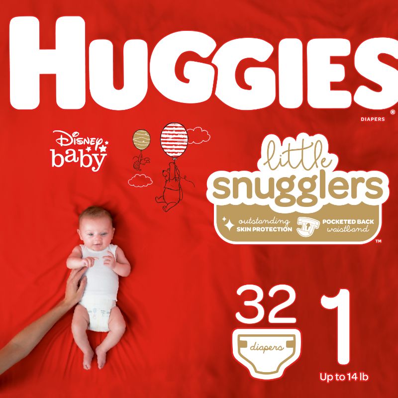 Photo 1 of Huggies Little Snugglers Baby Diapers, Size 1 - 32 Ct
