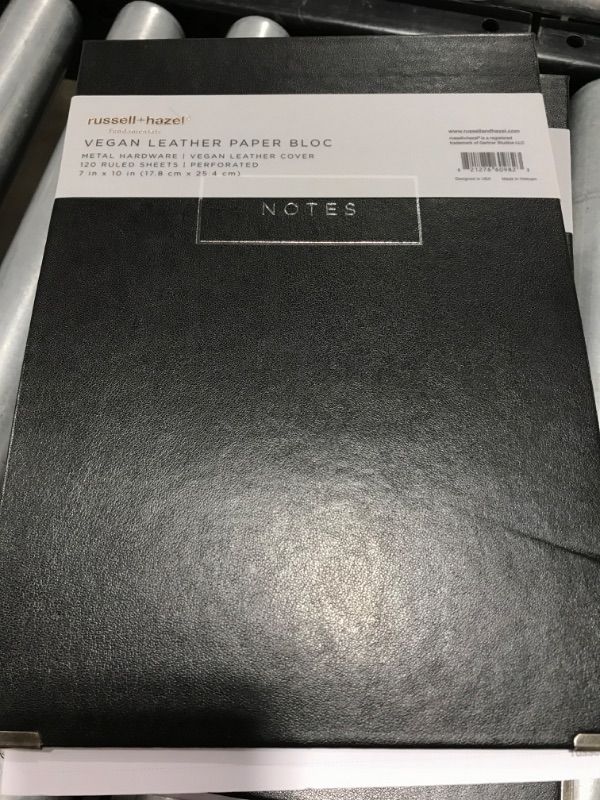 Photo 1 of Vegan Leather Paper Bloc Composition Notepad Black - Russell+hazel
