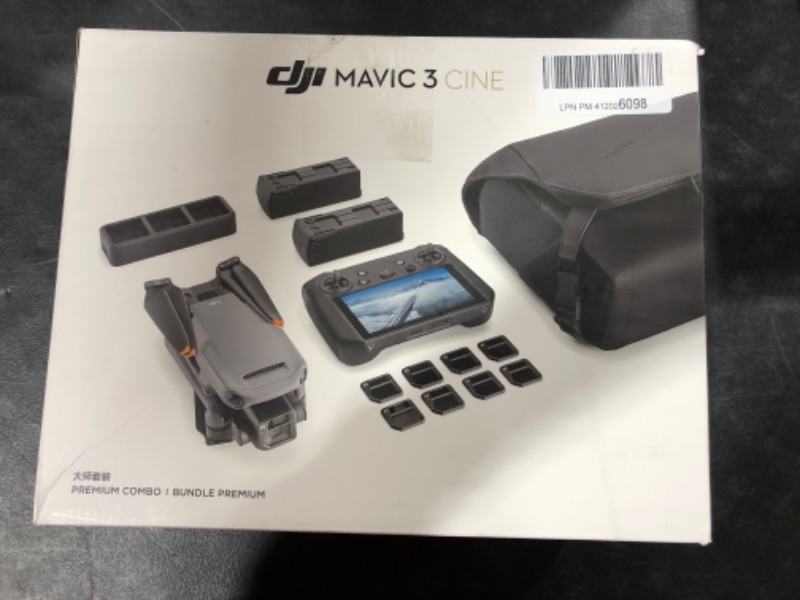 Photo 2 of DJI Mavic 3 Cine Premium Combo - Camera Drone with 4/3 CMOS Hasselblad Camera, 5.1K Video, Omnidirectional Obstacle Sensing, 46-Min Flight, Apple ProRes 422 HQ, Max 15km Video Transmission

