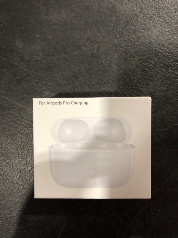 Photo 1 of Wireless Charging Case Compatible with AirPods Pro, Qi-Certified for Airpods Pro Charger Replacement Cases, Support Bluetooth Pairing&Sync Button,660 Mah Built-in Battery,White(Earbuds Not Included)