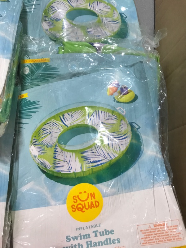 Photo 2 of  3 PACK OF 33 Swim Tube Tropical with Handles - Sun Squad