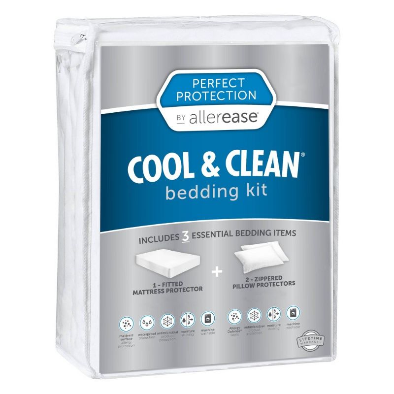 Photo 1 of 3pc Perfect Protection Cool & Clean Bedding Kit - Allerease
