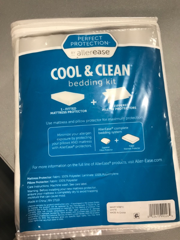 Photo 1 of 3pc Perfect Protection Cool & Clean Bedding Kit - Allerease
