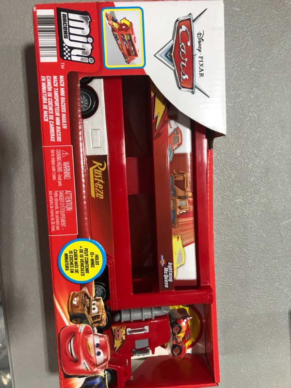 Photo 2 of Disney Pixar Lighting McQueen Race Car and Transport Big Rig Play Set, 2 Pieces