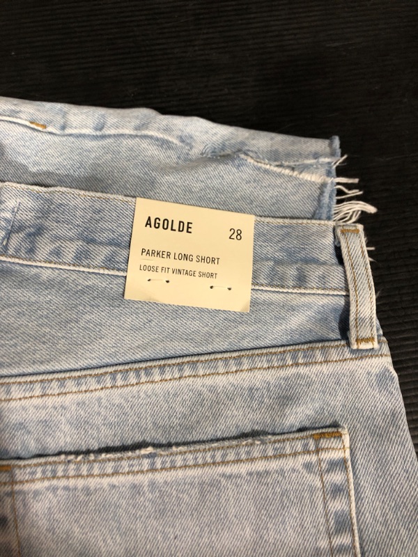 Photo 1 of AGOLDE Parker Long Organic Cotton Denim Shorts- Size 28 (US 6)